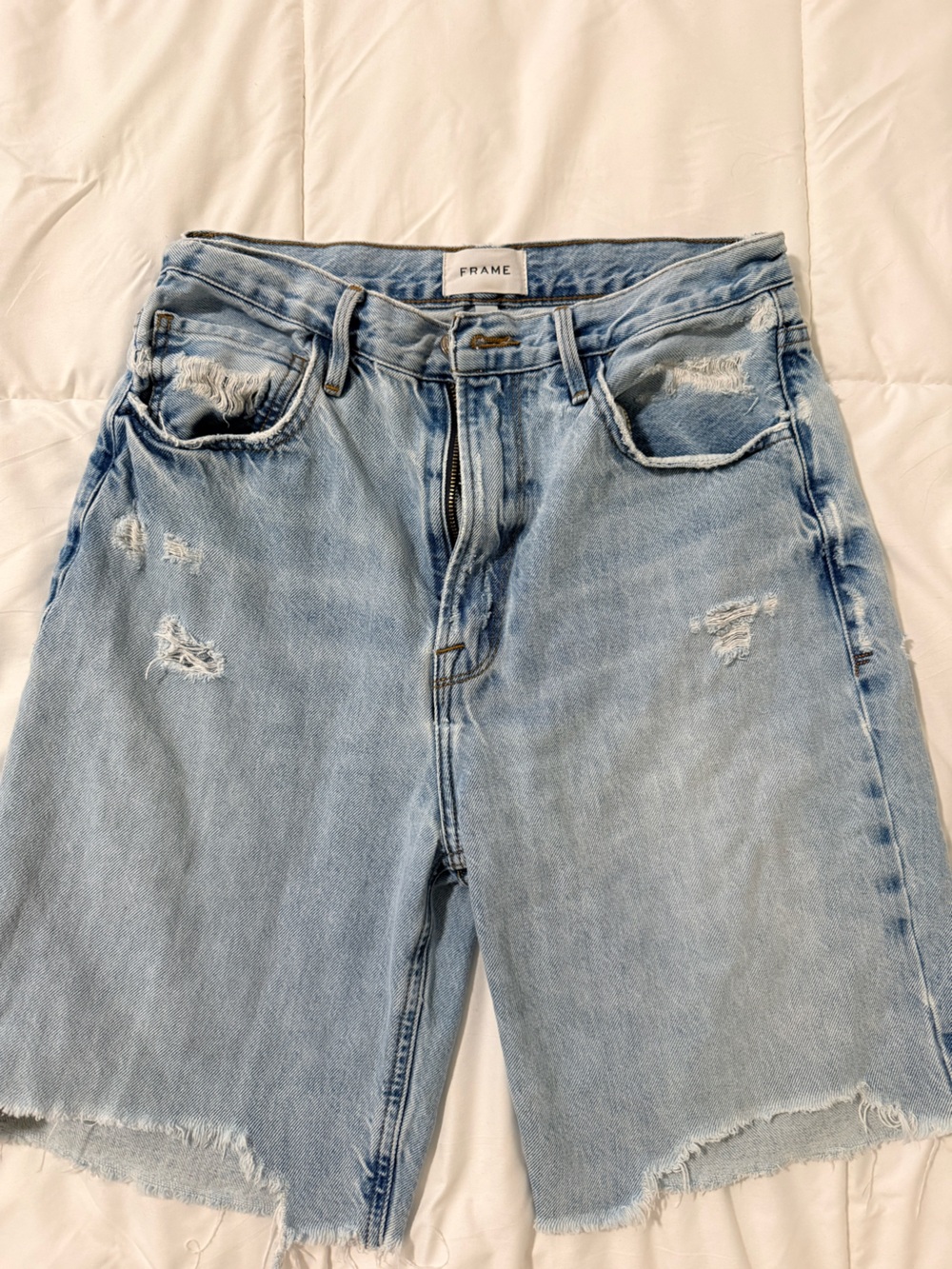 Y2K Frame Distressed Long Boyfriend Denim Jeans